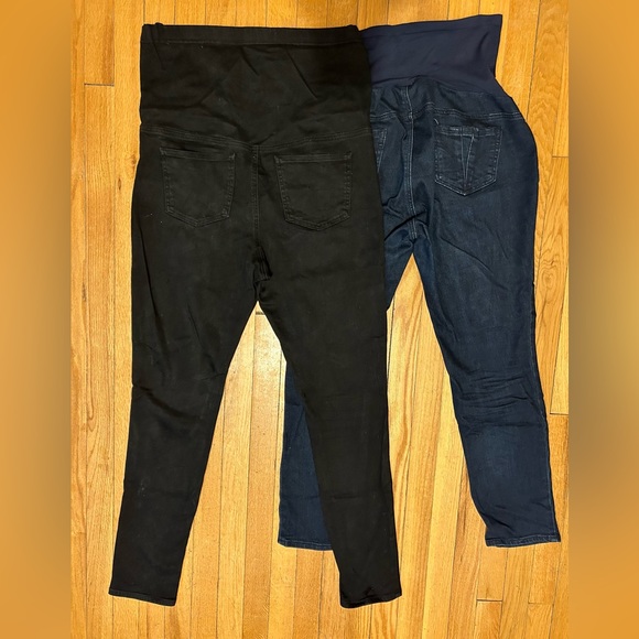 Indigo blue maternity jeans - Picture 2 of 3